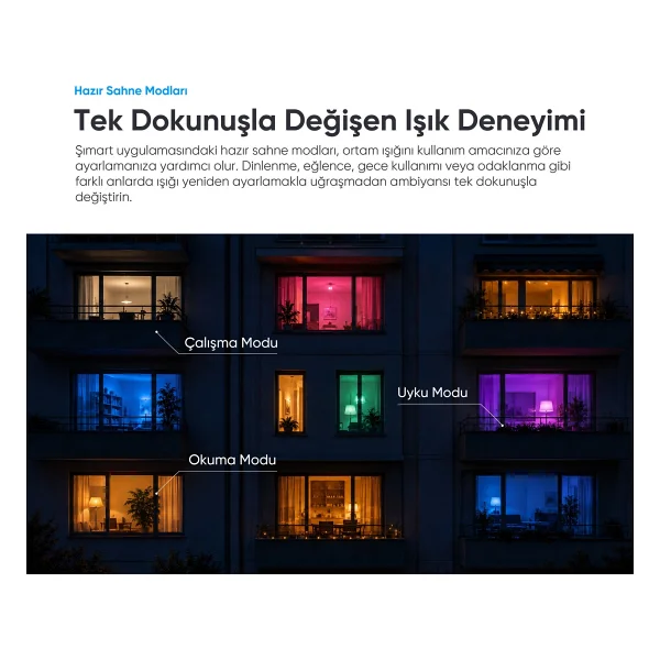 Şımart Sm-Slı 9 W E27 RGB Akıllı LED Ampul - Görsel 5