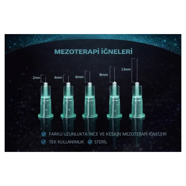 Bezos 32g X 2mm Mezoterapi Steril Enjeksiyon Iğnesi 100 Adet 1 Kutu - Belirtilmemiş - 0 - 1 Ay - Görsel 2