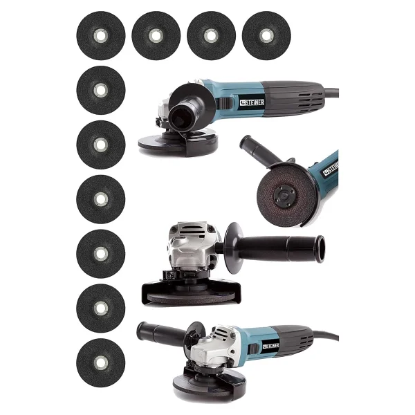 Steiner Alman 2600 Watt Profesyonel 125 Mm Avuç İçi Spiral Taşlama Makinesi + 10 Disk - Görsel 3