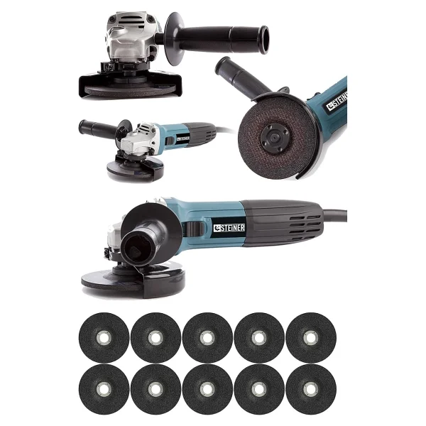 Steiner Alman 2600 Watt Profesyonel 125 Mm Avuç İçi Spiral Taşlama Makinesi + 10 Disk - Görsel 2