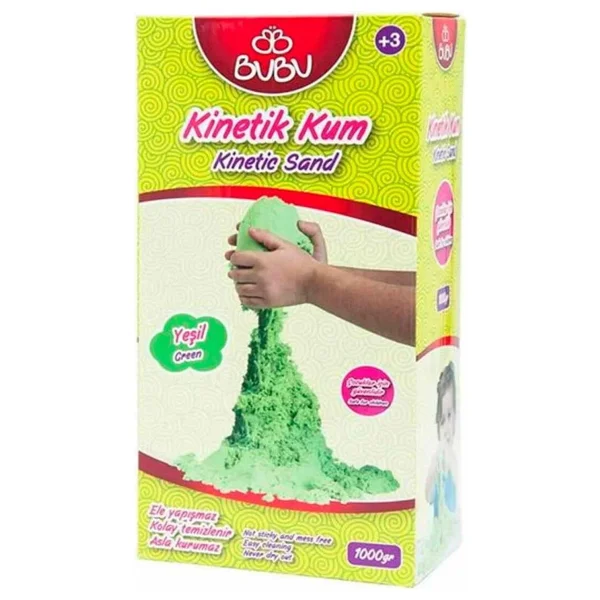 Bubu 1000 Gr Kinetik Kum Yeşil - Görsel 3