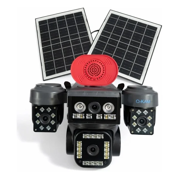 O-Kam OK-337 Premium 4G Speed Dome 12 MP Güneş Enerjili Gece Görüşlü güvenlik Kamerası - Görsel 2