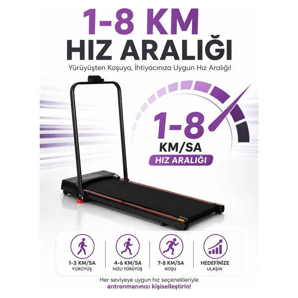 Relax Fit Walking Pad Uzaktan Kumandalı Katlanabilir Yürüyüş Bandı - Görsel 4