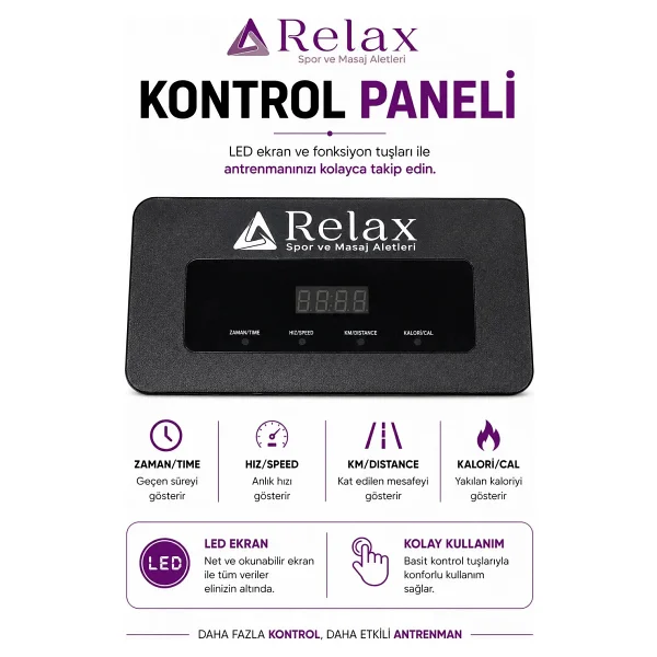 Relax Fit Walking Pad Uzaktan Kumandalı Katlanabilir Yürüyüş Bandı - Görsel 6