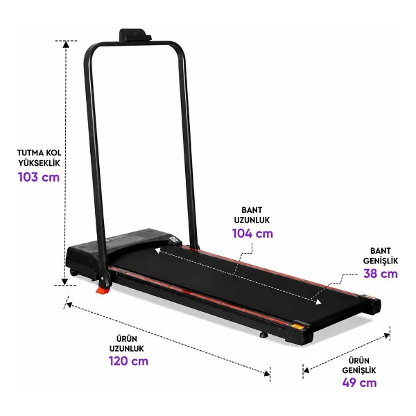 Relax Fit Walking Pad Uzaktan Kumandalı Katlanabilir Yürüyüş Bandı - Görsel 7