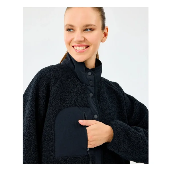 Skechers Woven Detailed Pull Over Sherpa S2520218 Kadın Polar Mont - Görsel 6