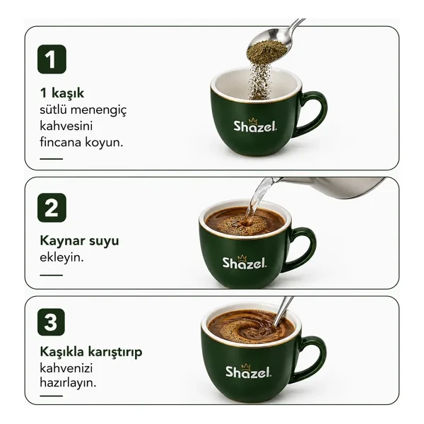 Shazel Menengiç Kahvesi Teneke Kutu 250gr Kafeinsiz Geleneksel Sütlü Menengiç Kahvesi - Görsel 3