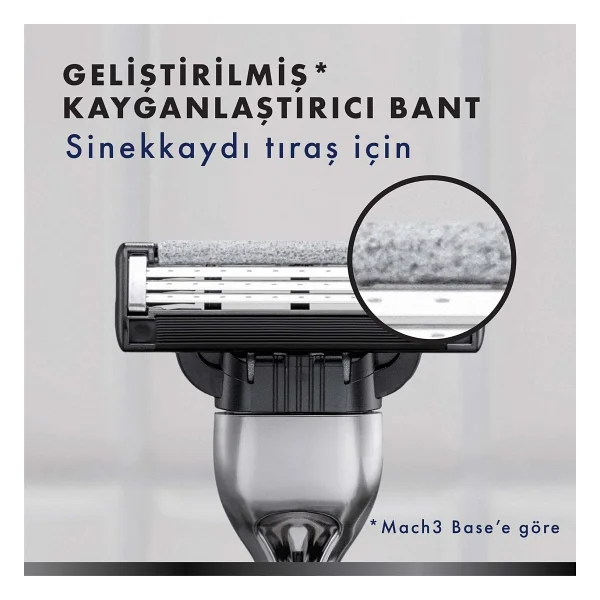 Gillette Mach3 Charcoal Standlı 6 Başlıklı Tıraş Bıçağı - Görsel 6