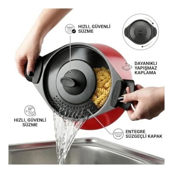 Papilla Redio 20 cm Makarna Tenceresi - Görsel 3