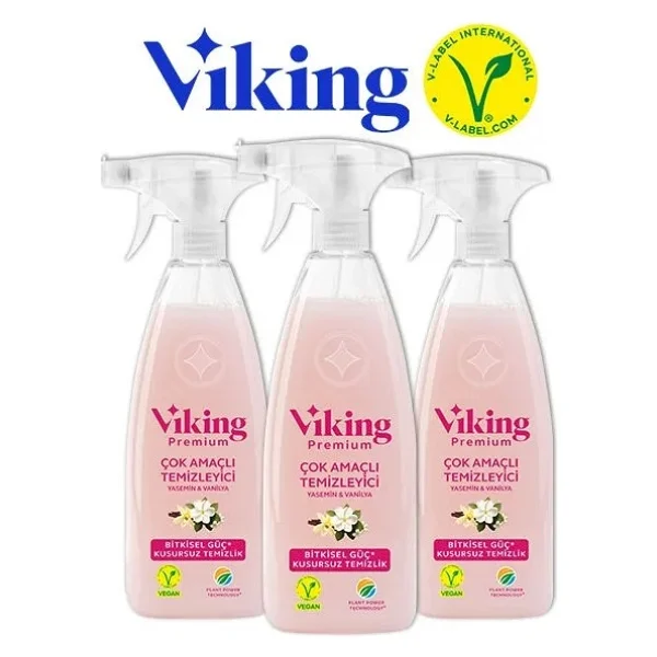 Viking Premium Yasemin & Vanilya 750 ml 3'lü Çok Amaçlı Temizleyici - Görsel 3