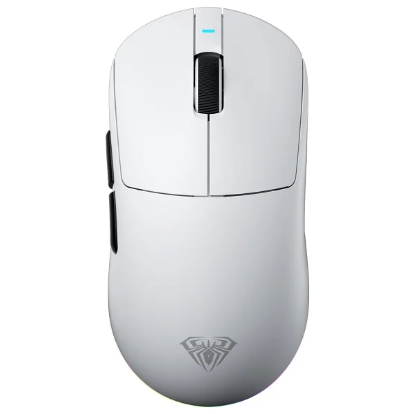 Aula V9 Pro Beyaz Şarjlı Optik Kablolu/Kablosuz Oyuncu Mouse - Görsel 4