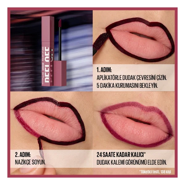 Maybelline New York Super Stay Peel Off Soyulabilen Dudak Tinti - Görsel 9