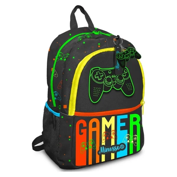 Minosso Gamer Desenli Erkek Çocuk İlkokul Sırt Çantası 1009 - Görsel 5