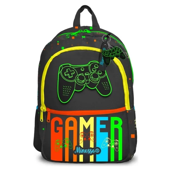Minosso Gamer Desenli Erkek Çocuk İlkokul Sırt Çantası 1009 - Görsel 8