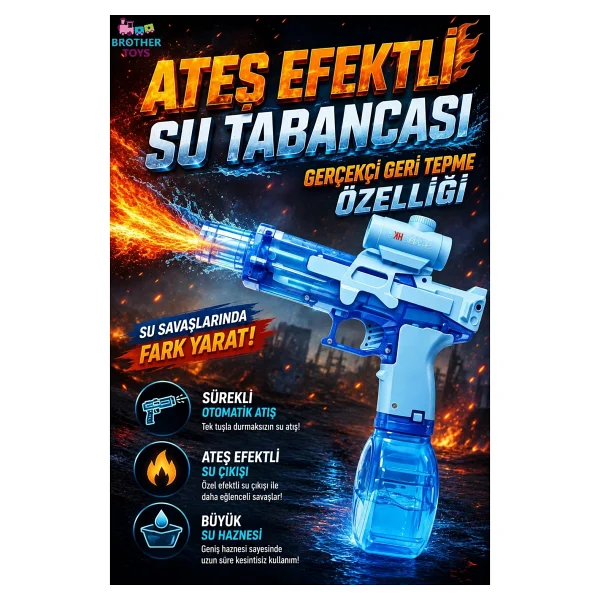 Zapp Toys USB Şarjlı 43 Cm Su Tabancası 4709 - Görsel 6
