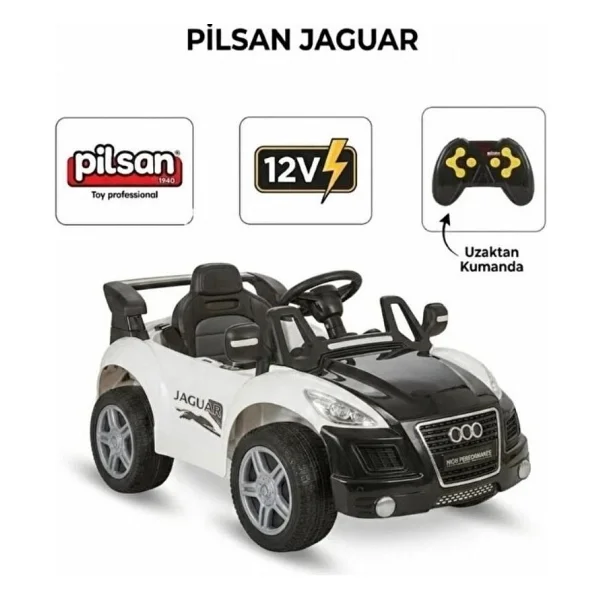 Pilsan Jaguar 05-117 Beyaz 12 V Uzaktan Kumandalı Akülü Araba - Görsel 2