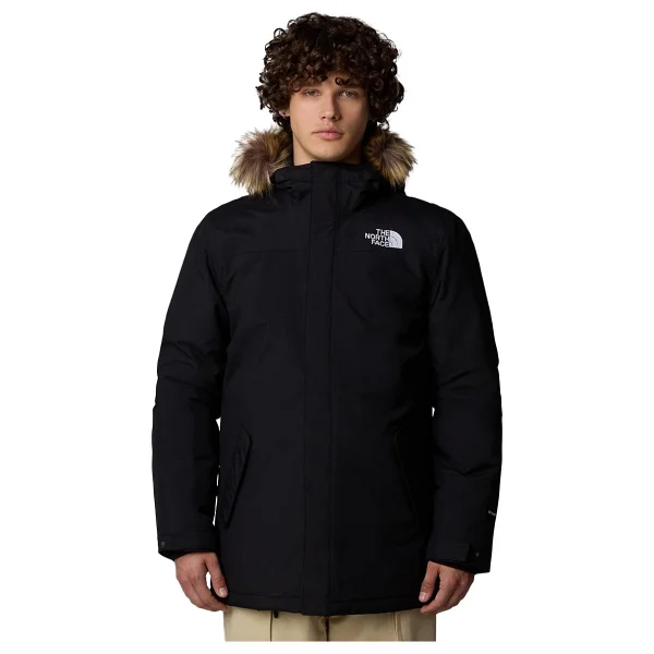 The North Face Zaneck Nf0a4m8hkx71 Kapüşonlu Kürklü Koyu Siyah Erkek Mont - Görsel 10