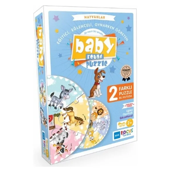 Blue Focus Baby Round Puzzle Hayvanlar Bf074 - Görsel 2