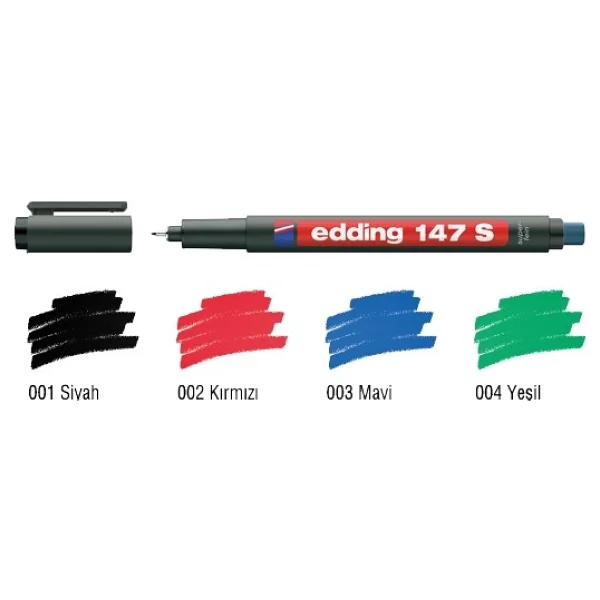 Edding 147s 0.3 Mm Silgili Asetat Kalemi Yeşil - Görsel 2