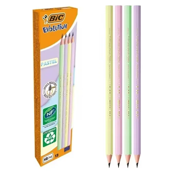 Bic Evolution Pastel 12'li Hb Uç Kurşun Kalem - Görsel 2