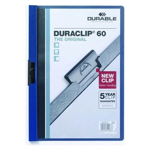 Durable Sıkıştırmalı Dosya Duraclip Ortadan Klipsli 60 Syf A4 Lacivert 2209 - Görsel 2