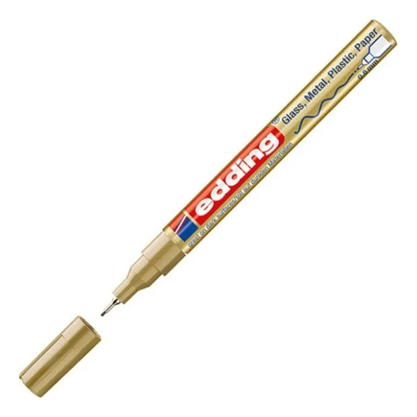 Edding 780 Çok Amaçlı Örtücü Boya Dekor Altın Marker Kalemi - Görsel 3