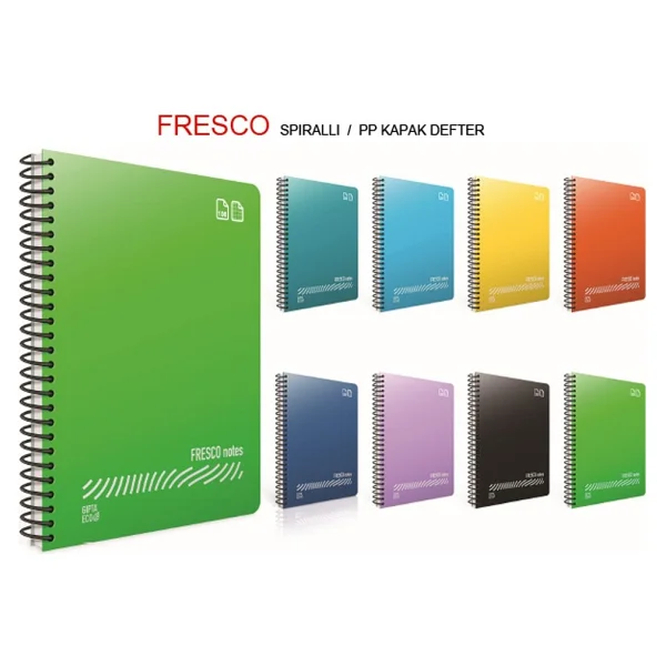 Gıpta Fresco Spiralli A4 80 Yaprak Kareli Defter - Görsel 2