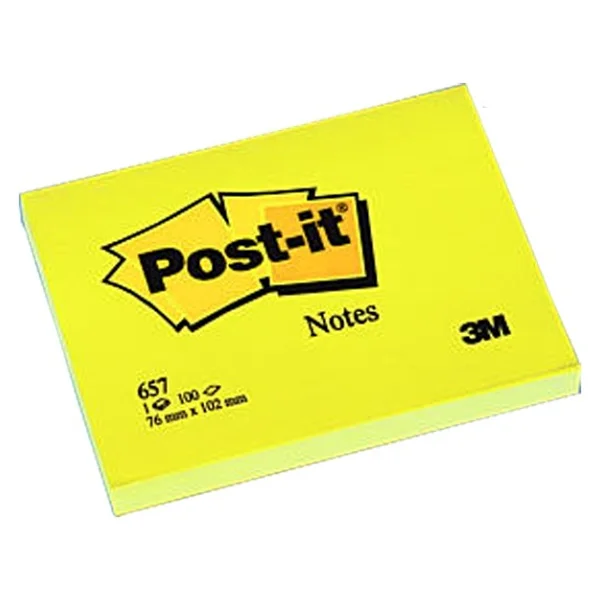 Post-İt Yapışkanlı Not Kağıdı 100 Yp 76x102 Sarı 657 - Görsel 2