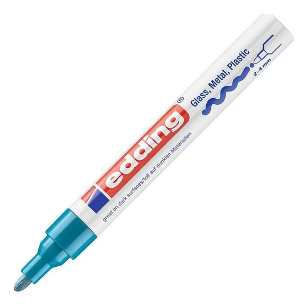 Edding 750 Boya Dekor Açık Mavi Marker Kalemi - Görsel 2
