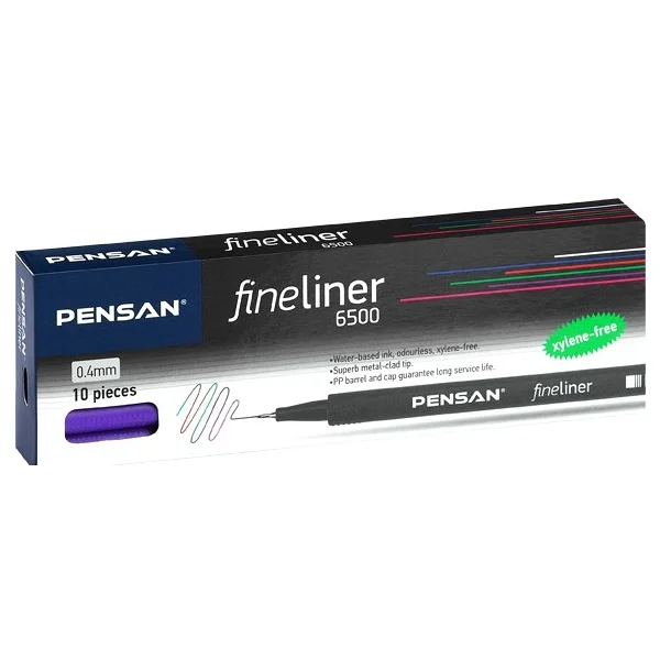 Pensan 6500 Siyah Fineliner Kalem - Görsel 2