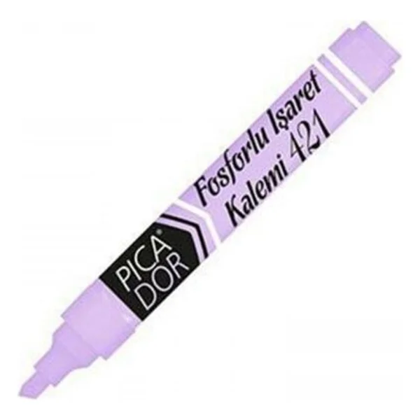 Picador 421 Doldurulabilir Pastel Mor Fosforlu Kalem - Görsel 2