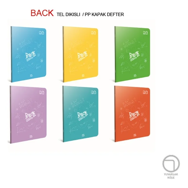 Gıpta Back Tel Dikiş Plastik Kapak Defter A4 80 Yp Çizgili 4984 - Görsel 2