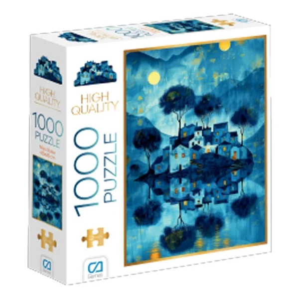 Ca Games Ca.7055 Mavi Evler 1000 Parça Puzzle - Görsel 2