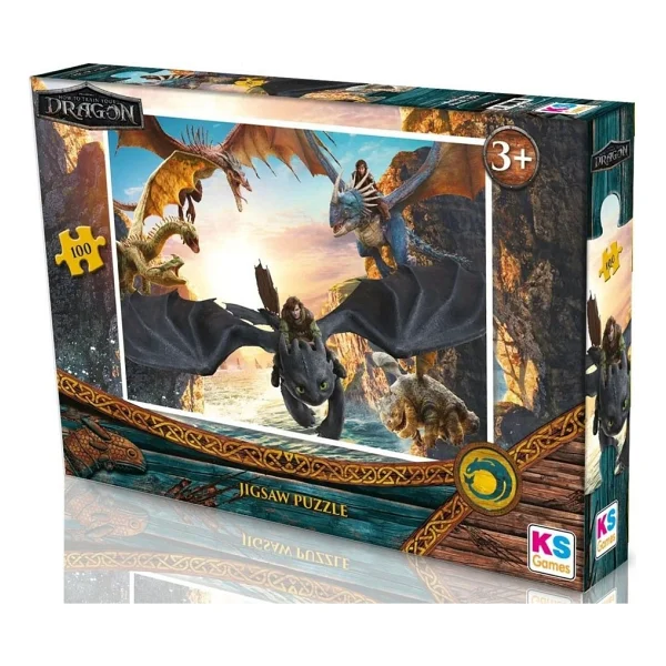 Ks Games How To Train Your Dragon 100 Parça Çocuk Puzzle Hd714 - Görsel 2