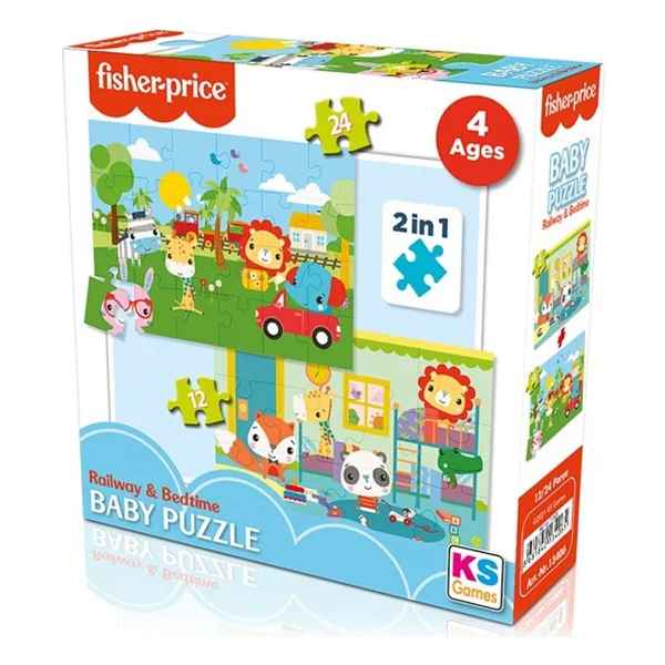 Fisher Price 2 İn 1 Little People Puzzle 13406 - Görsel 2
