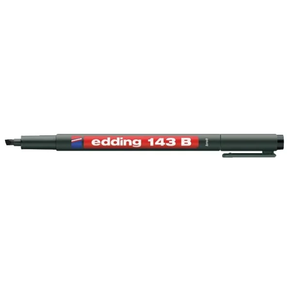 Edding 143b 3 Mm Kesik Uç Siyah Asetat Kalemi - Görsel 7