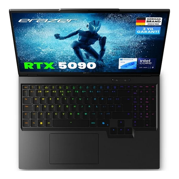 Erazer Beast 16 X10 MD600094 Ultimate Intel Ultra 9 290HX 32GB Ram 2tb SSD RTX5090 16" 300Hz Miniled Qhd+ W11H Oyuncu Laptop - 2 TB - 32 GB - Görsel 2