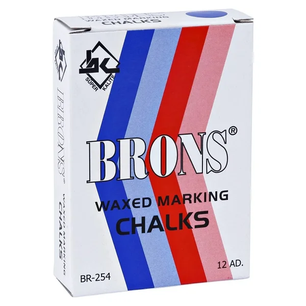 Brons Br-254 12'li Yağlı Mavi Tebeşir - Görsel 2