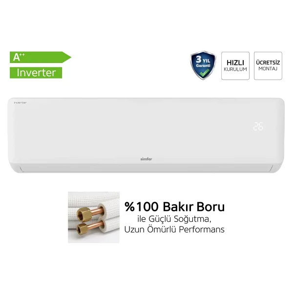 Simfer Sv-4103ı A++ 24000 Btu Inverter Duvar Tipi Klima Montaj Dahil - Görsel 8