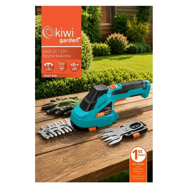Kiwi Garden Şarjlı Çim Çit Budama Makinesi - Görsel 6