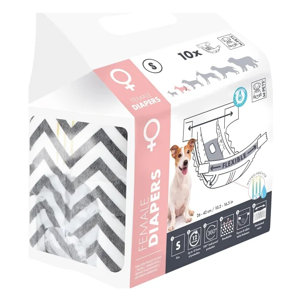 M-Pets M-Pets Diapers Dişi Köpekler Için Külot (S) 10lu - Görsel 2