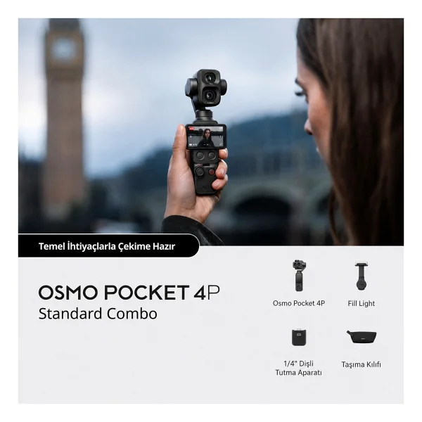 Djı Osmo Pocket 4p Standard Combo Gimbal - Görsel 2