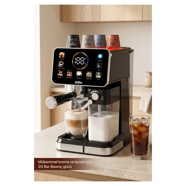 Sinbo Scm-3030 Pro Kapsüllü Yarı Otomatik Espresso Makinesi - Görsel 6