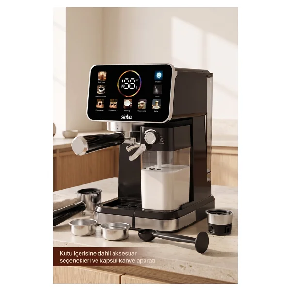 Sinbo Scm-3030 Pro Kapsüllü Yarı Otomatik Espresso Makinesi - Görsel 8