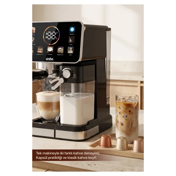Sinbo Scm-3030 Pro Kapsüllü Yarı Otomatik Espresso Makinesi - Görsel 9
