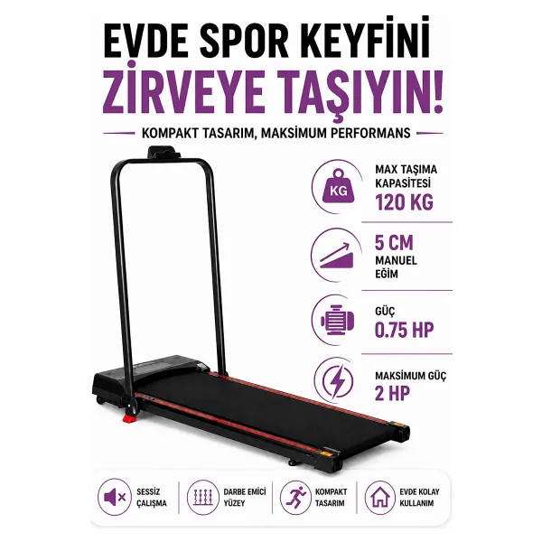 Relax Fit Walking Pad Uzaktan Kumandalı Katlanabilir Yürüyüş Bandı - Görsel 3