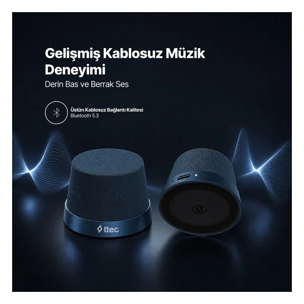Ttec Vox Mini M Lacivert Bluetooth Hoparlör - Görsel 2