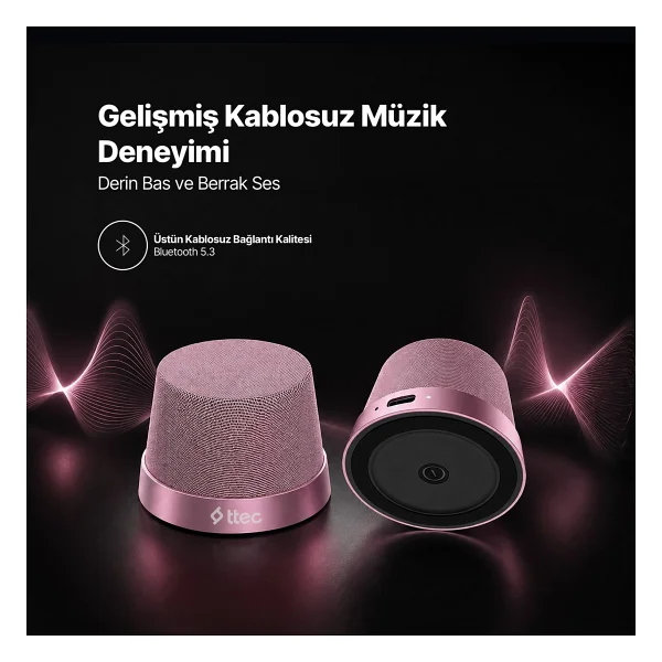 Ttec Vox Mini M Pembe Bluetooth Hoparlör - Görsel 2