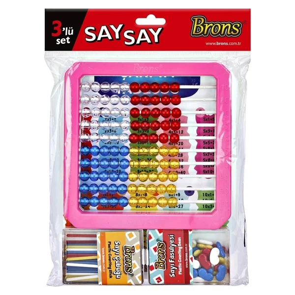 Brons Say Say 3'lü Abaküs Seti - Görsel 2