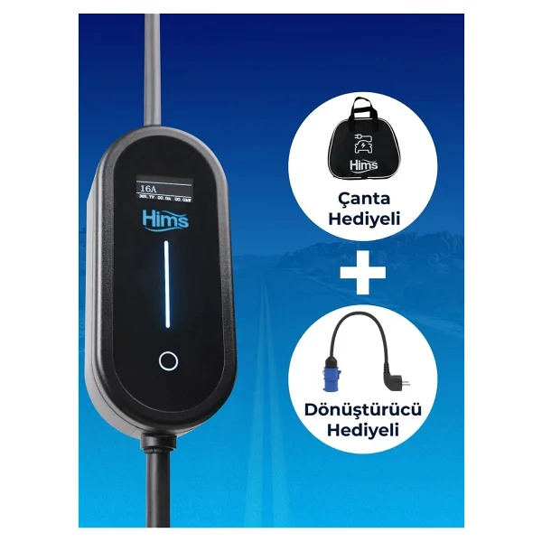 Hims 7kw Ev Tipi Taşınabilir Elektrikli Araç Şarj Istasyonu Hctk-7-Ps - Görsel 2